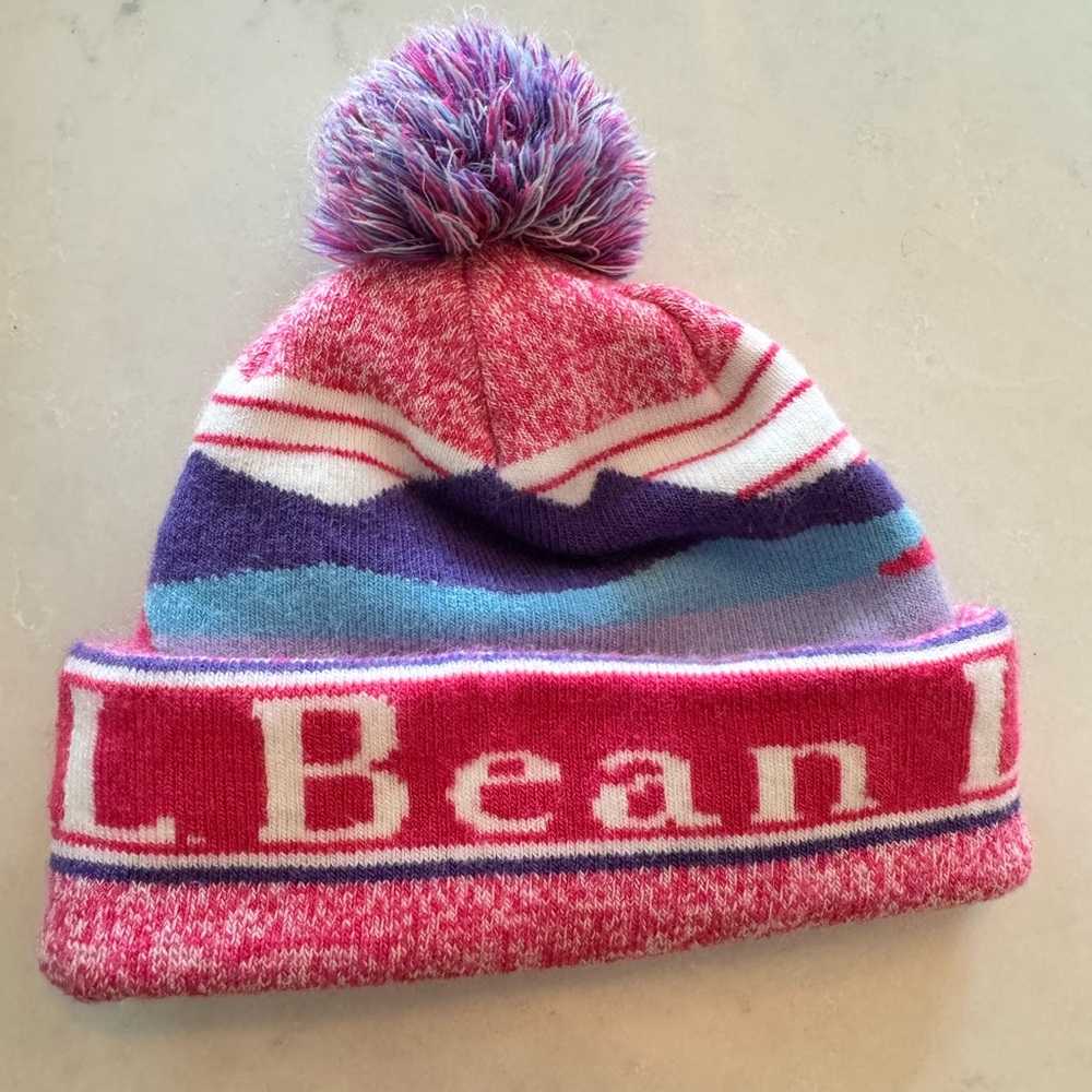 L.L. Bean Pink Pom Hat